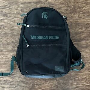 Nike Black and Green Michigan State Backpack